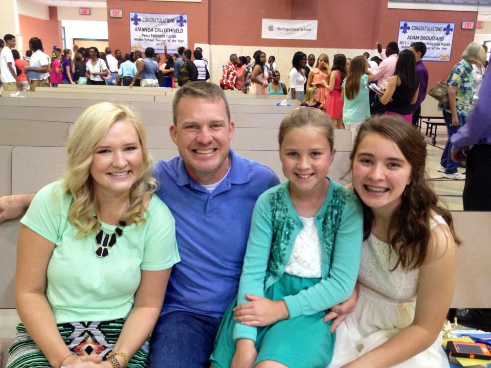 The Leming Family (L to R): Hannah, Mike, Rebekah, Claire