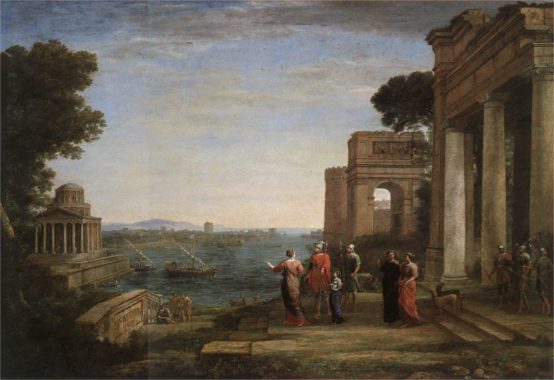 Claude Lorrain, Aeneas and Dido in Carthage, via Wikipaintings