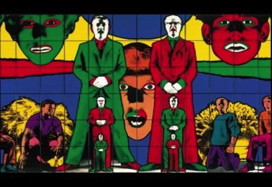 Detail of "Waking" by Gilbert and George