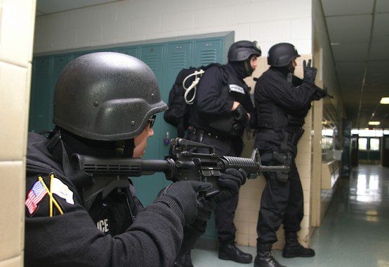 Police terrorism drill. Larry St. Pierre / Shutterstock.com