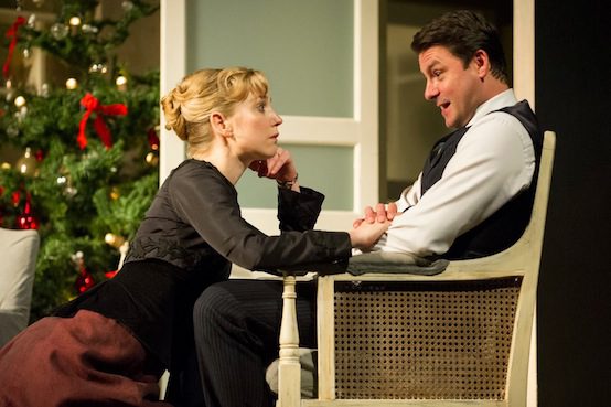 Hattie Morahan and Dominic Rowan in Ibsen's A Doll's House at the Brooklyn Academy of Music. Photo by Richard Hubert Smith