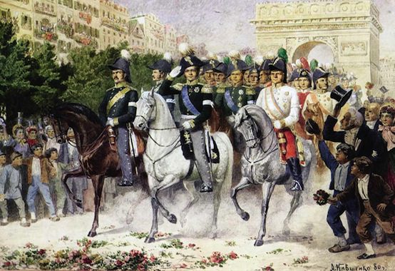 Russian troops entering Paris in 1814 / Wikimedia Commons