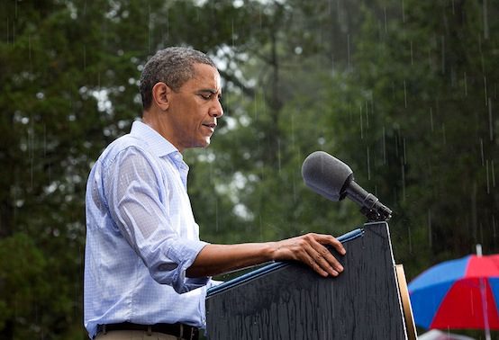 obama rain