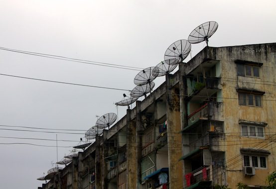 Satellite Dish Jungle in Yangon