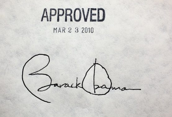 Obamacare signature