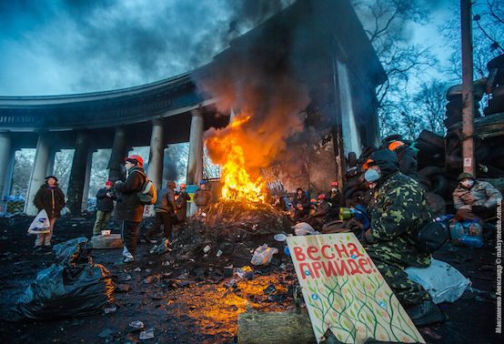 Ukraine burning