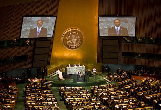 US President Obama addresses the United Nations General Assembly