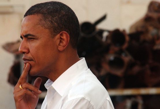 pensive obama