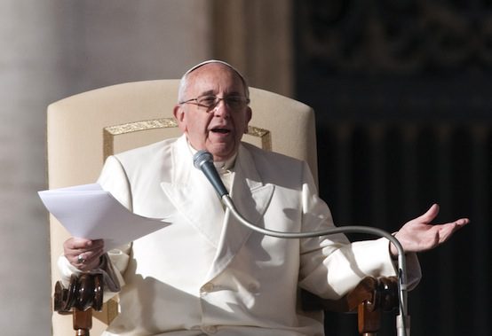 Pope Francis lecturing