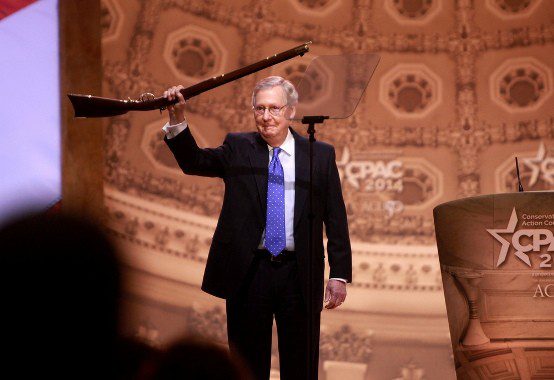 mitch mcconnell gun waving