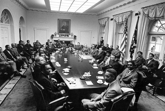 Richard Nixon meeting with black appointees