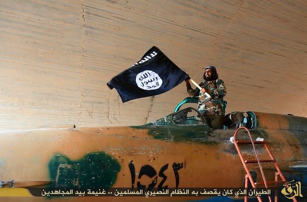ISIS plane takeover flag