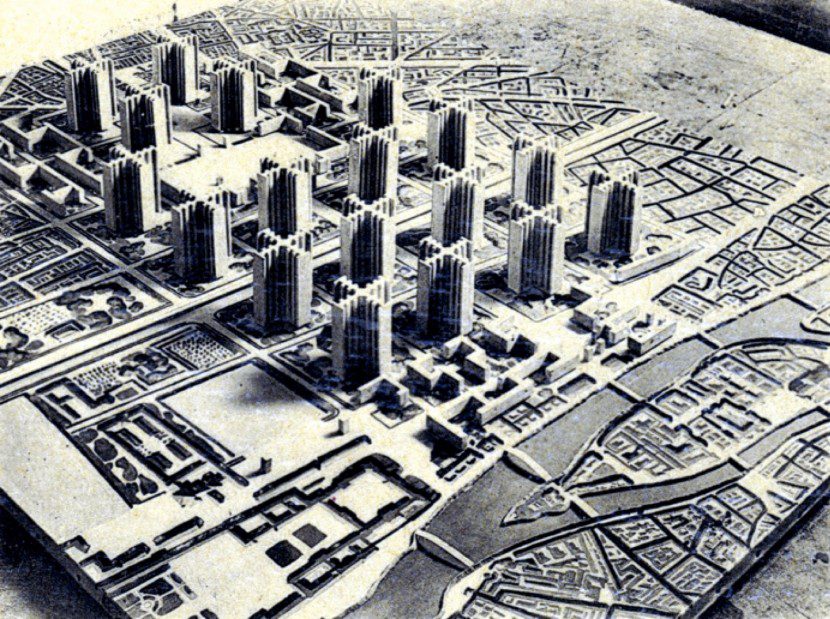Plan Voisin for Paris, 1922-1925. photo: Fondation Le Corbusier