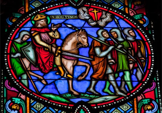 Crusades stained glass
