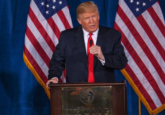 Donald Trump podium