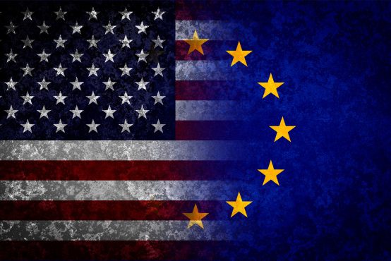 US EU flags