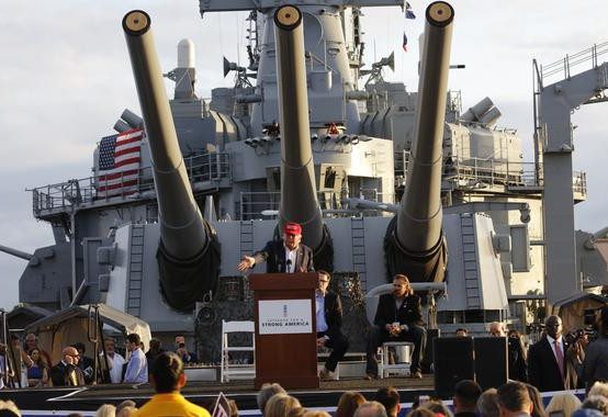 Donald Trump warship cannons