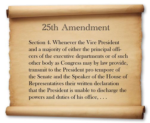 Image result for 25th amendment