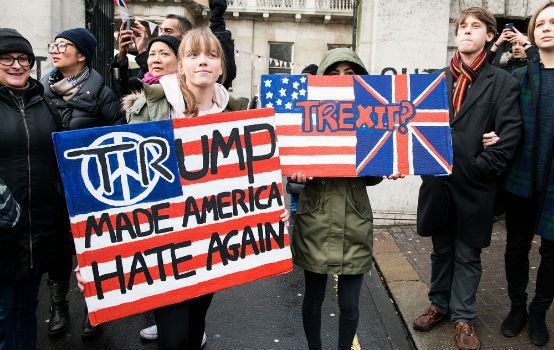 British protesters Trump