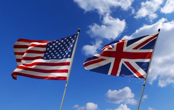 America Britain flags
