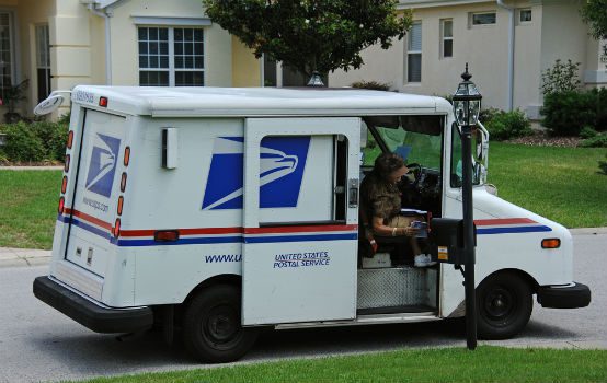 Postal Service mail truck