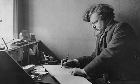 Chesterton-at-desk