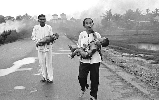 Vietnamese Civilians Running From Napalm