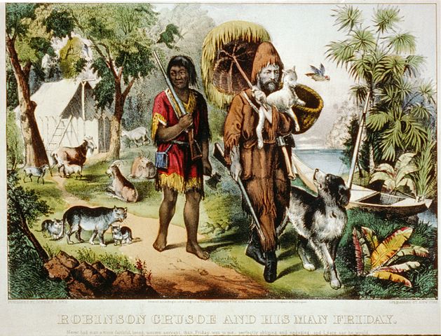 Robinson_Crusoe_and_his_man_Friday_-_Currier_&_Ives_c.1874