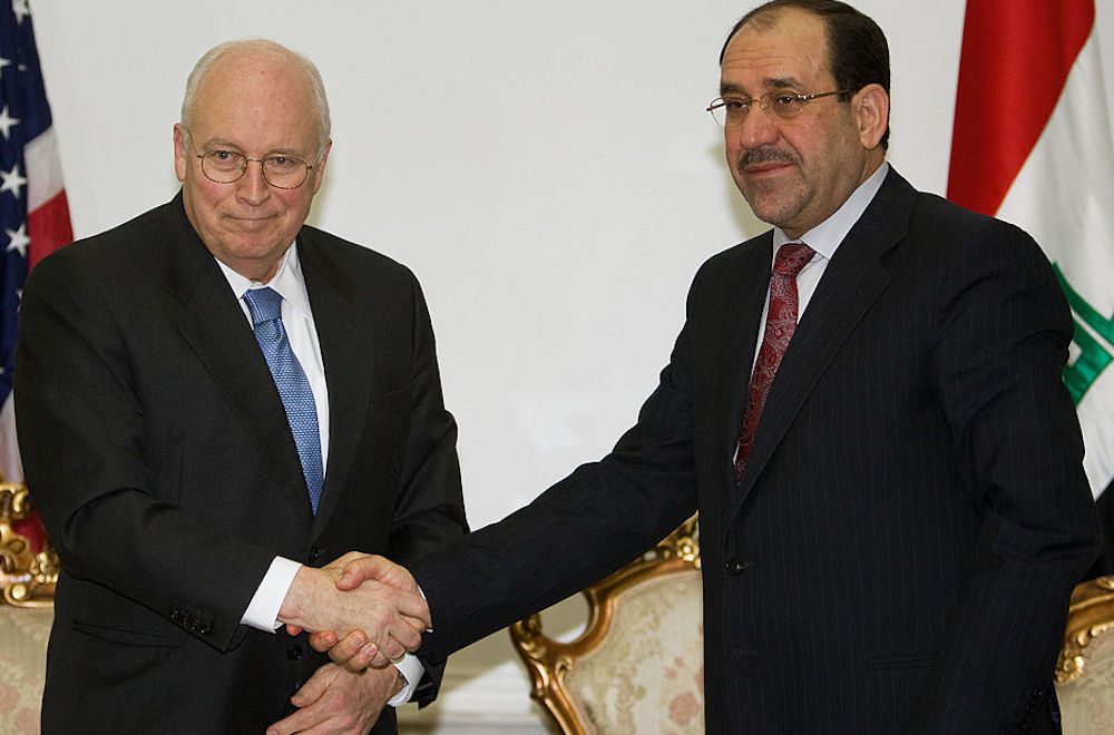 US Vice President Dick Cheney(L) meets w