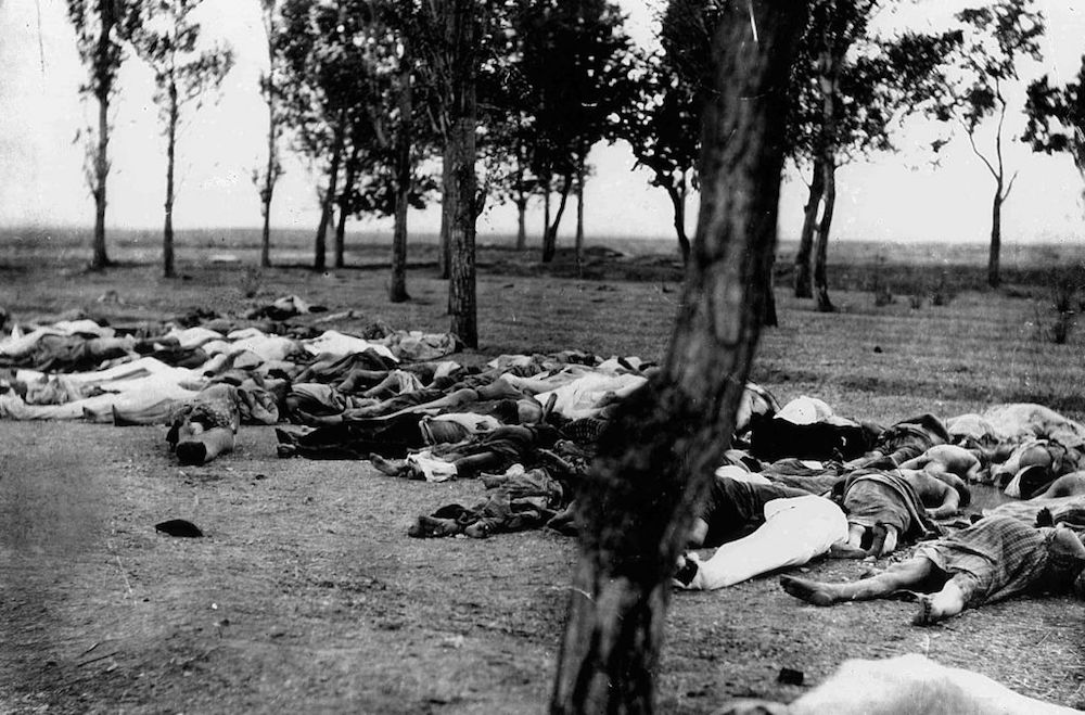 Armenians killed by Turks during the Armenian Genocide.
