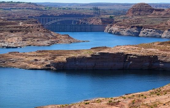 Lake Powell Arizona Dam Glen Canyon Bridge