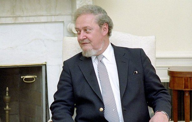 7/1/1987 President Reagan meeting with Judge Robert Bork in the Oval Office