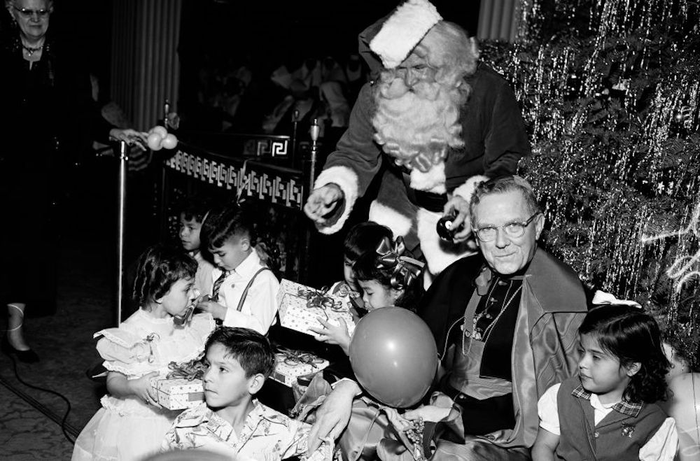 Cardinal with orphans (Christmas), 1953