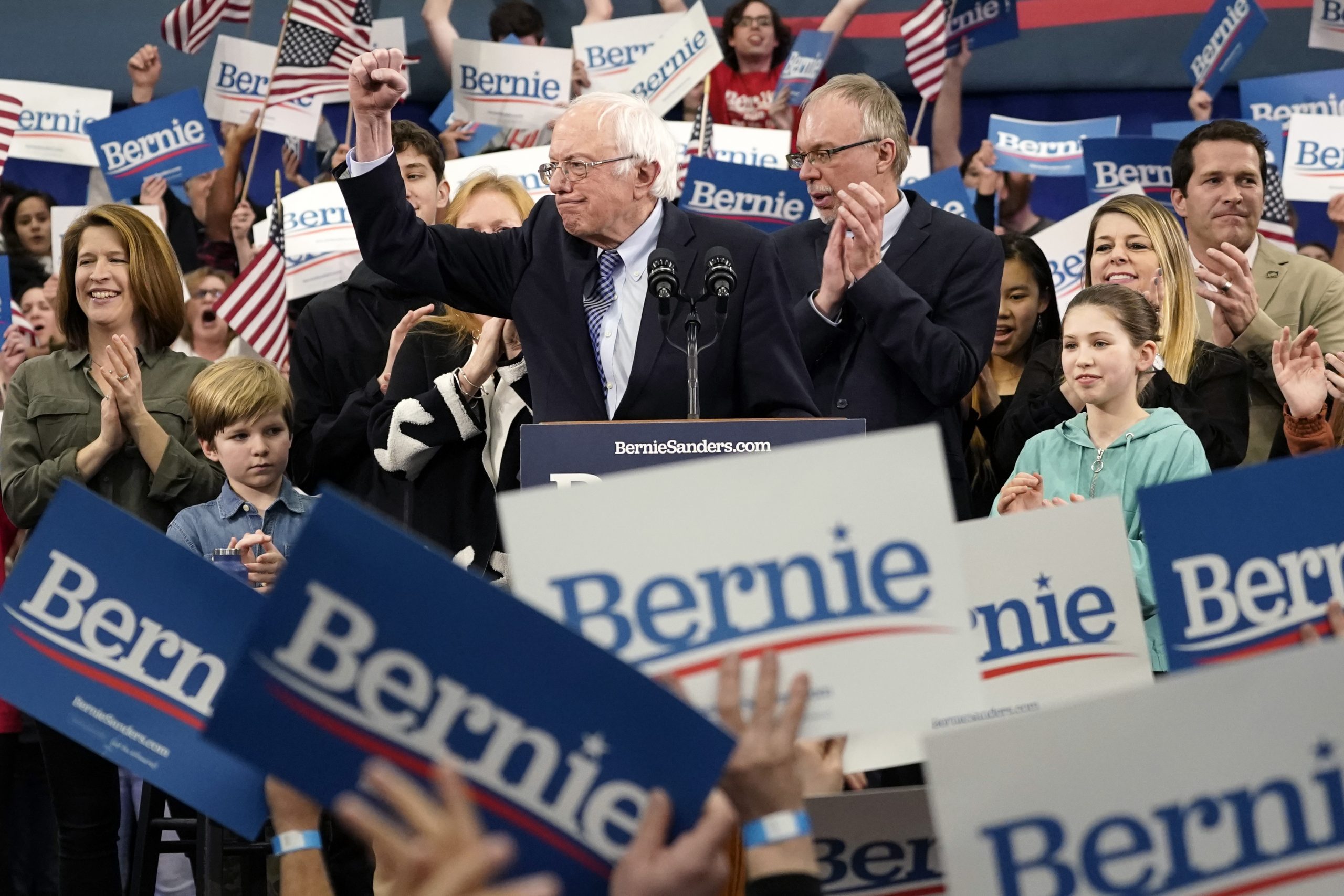 Presidential Candidate Bernie Sanders Holds NH Primary Night Event In Manchester