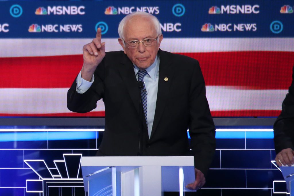 Democratic Presidential Candidates Debate In Las Vegas Ahead Of Nevada Caucuses