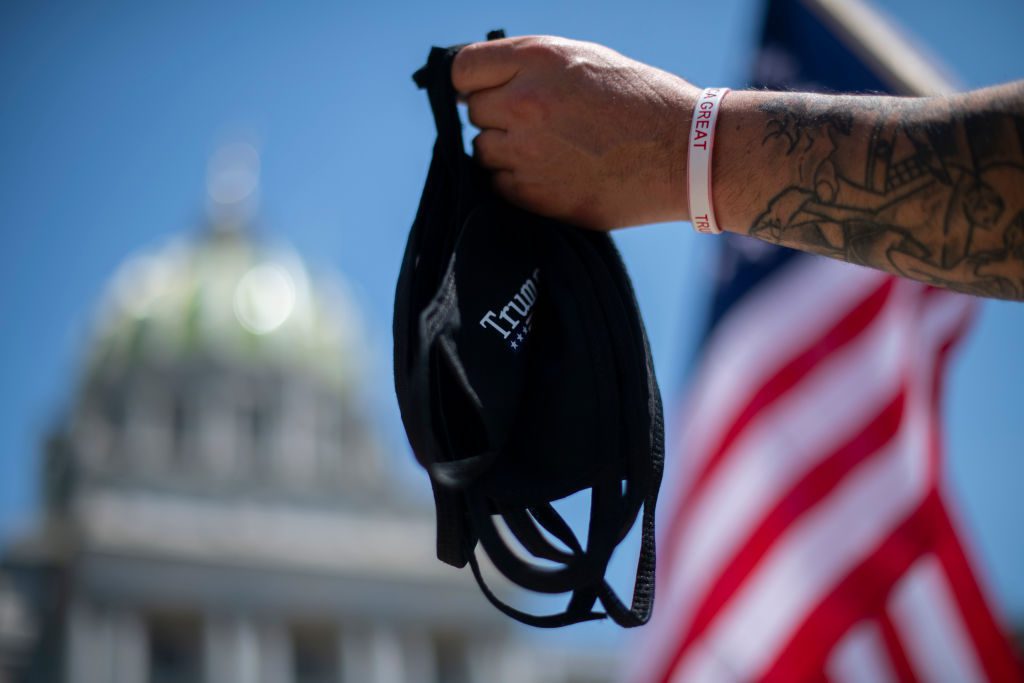 Rally Held At Pennsylvania State Capitol To Urge Governor To Open Up Lockdown Orders