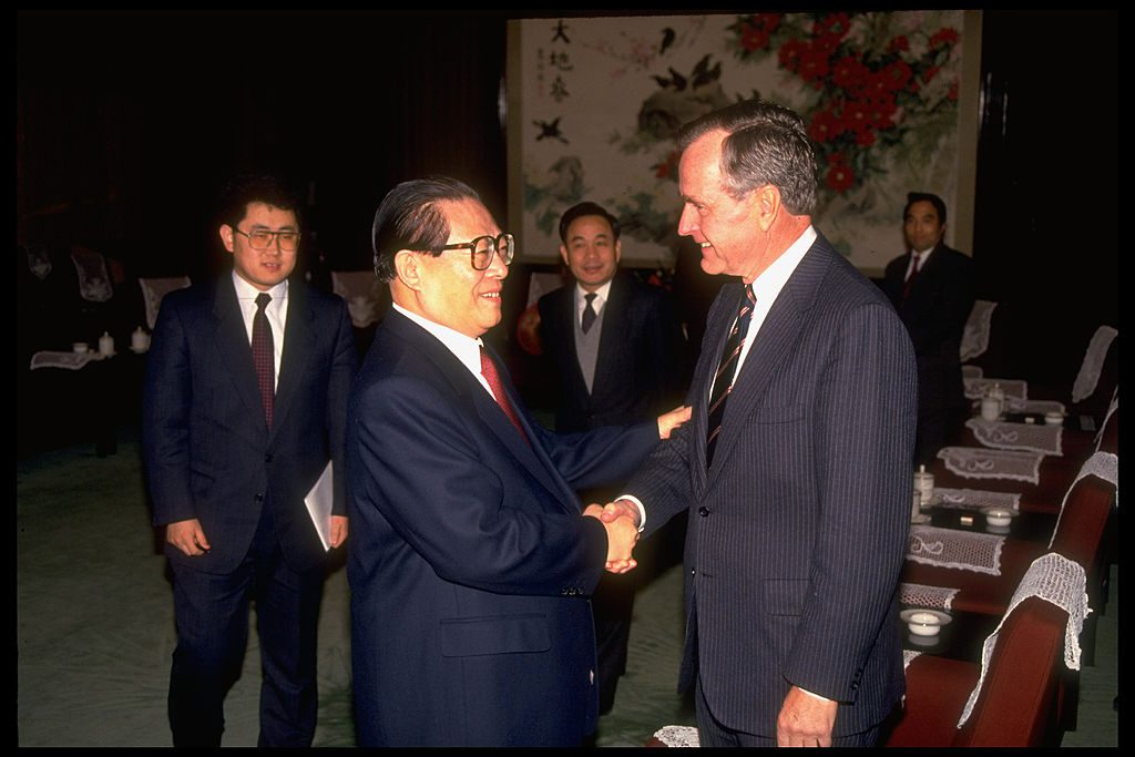 George H. W. Bush;Zemin Jiang