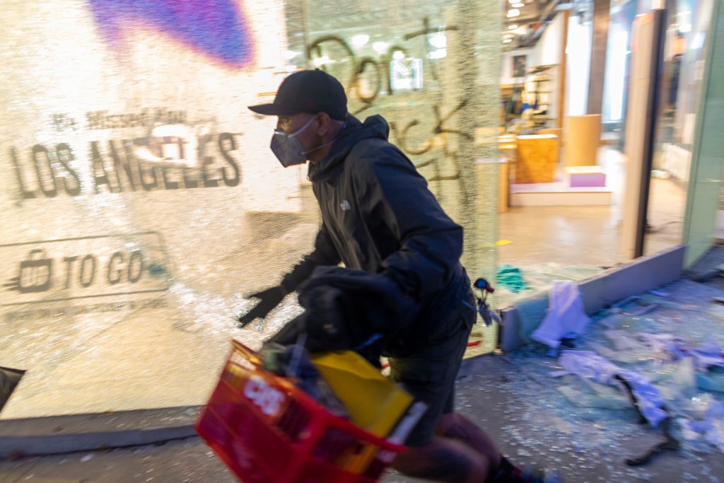 Black Lives Matter Holds Protest In Los Angeles After Death Of George Floyd