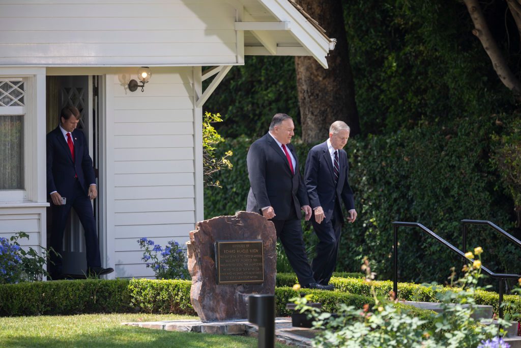 Secretary Of State Pompeo Delivers Speech On China At The Richard Nixon Presidential Library