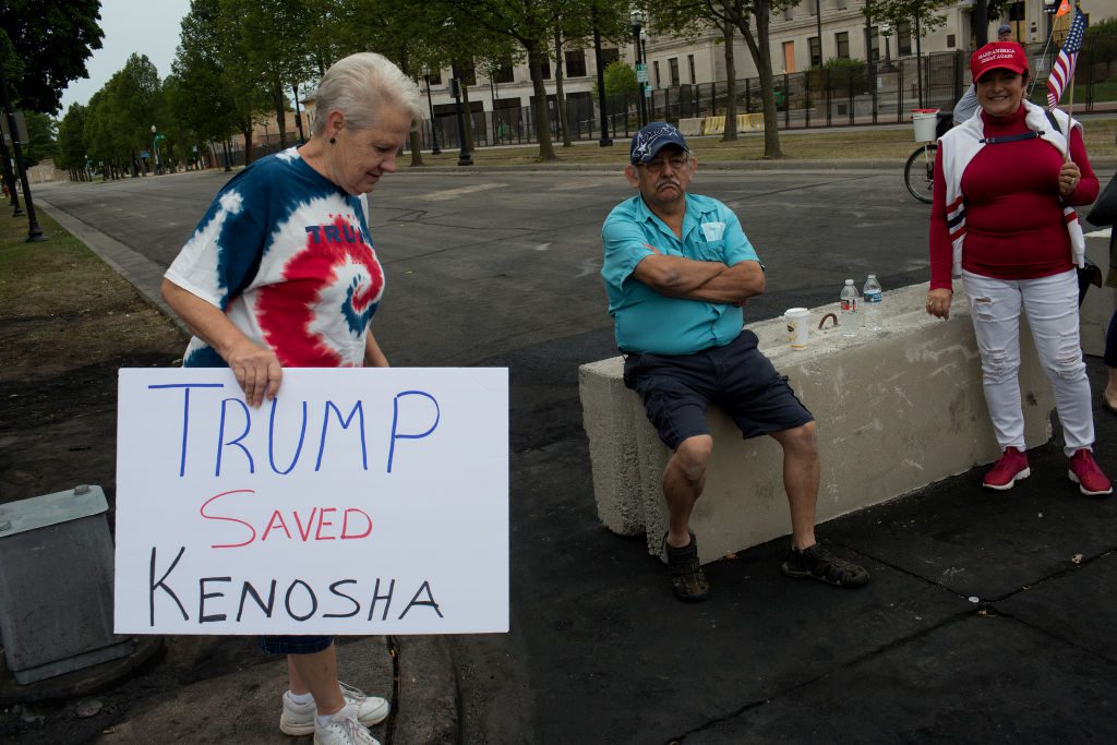 Kenosha, Wisconsin on the day of President Trump's visit