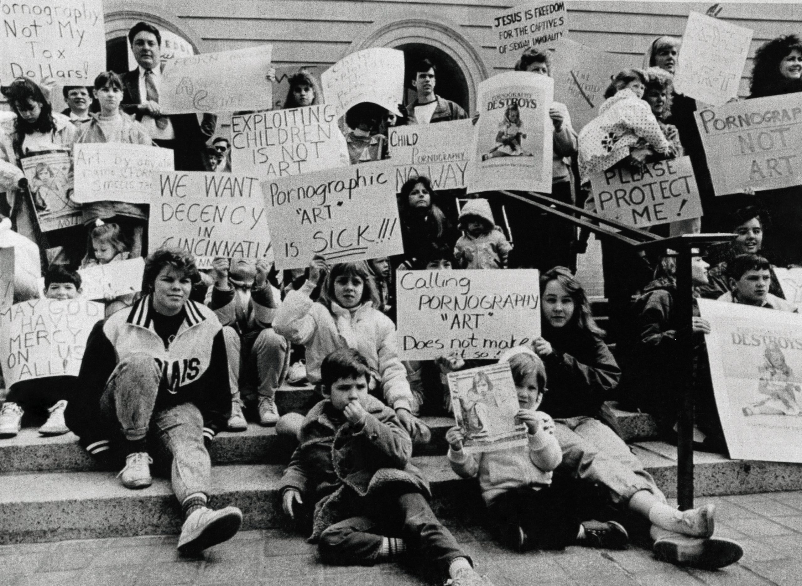 Anti-Pornography Demonstrators Protesting