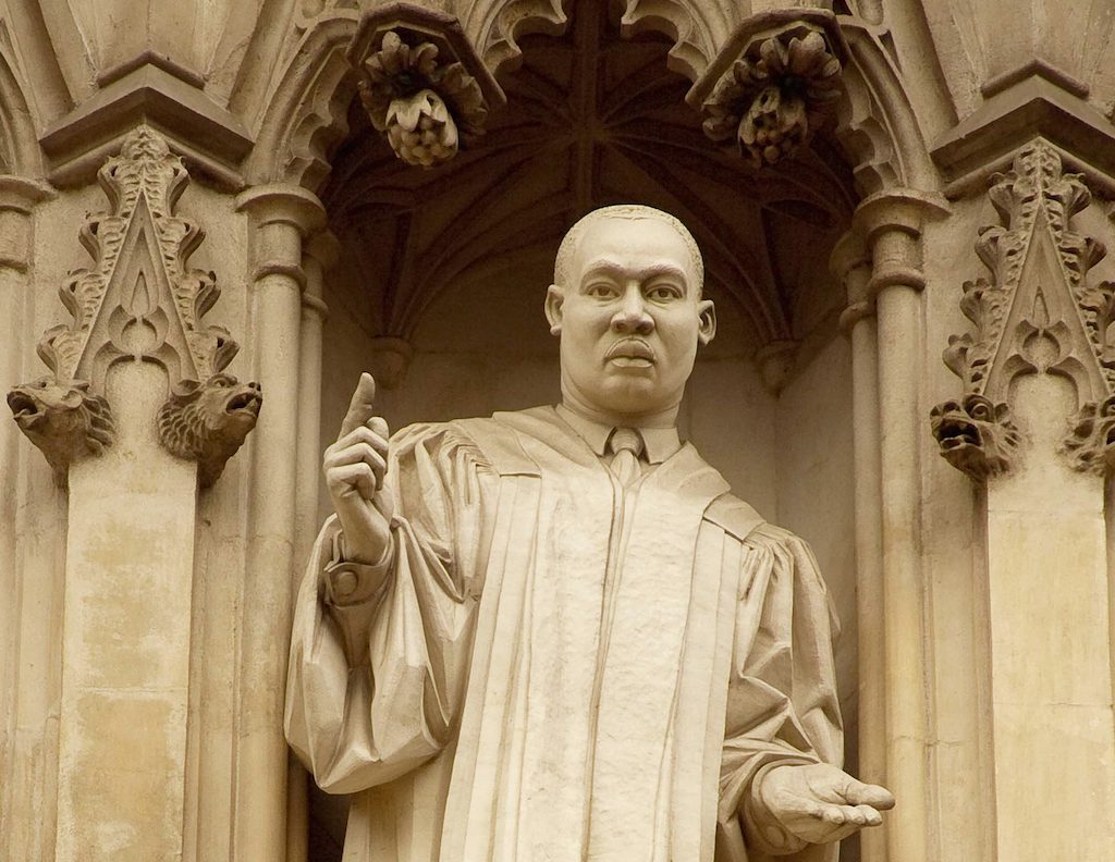 Statues of martyrs, Westminster Abbey, London, England, UK