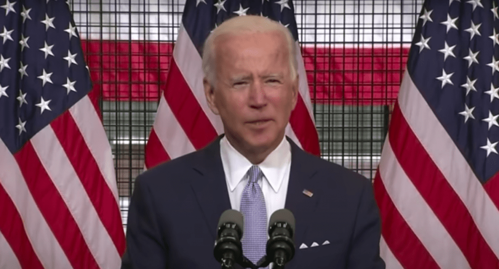 Biden Whispers The Riot Act, Sort Of