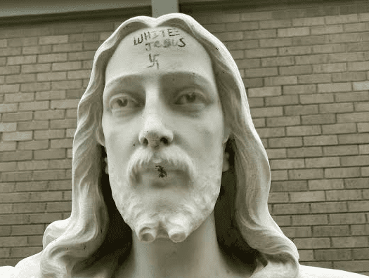 Jesus Statue Desecrated