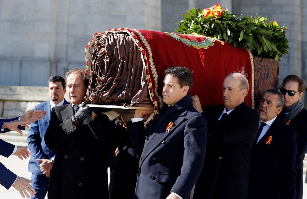 Spain's Dictator Franco Is Exhumed And Transferred To A State Cemetery