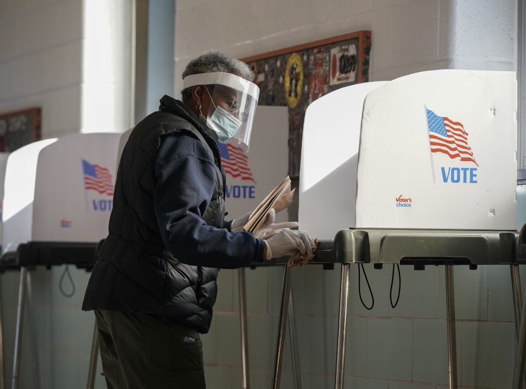 Voting booth 2020 election