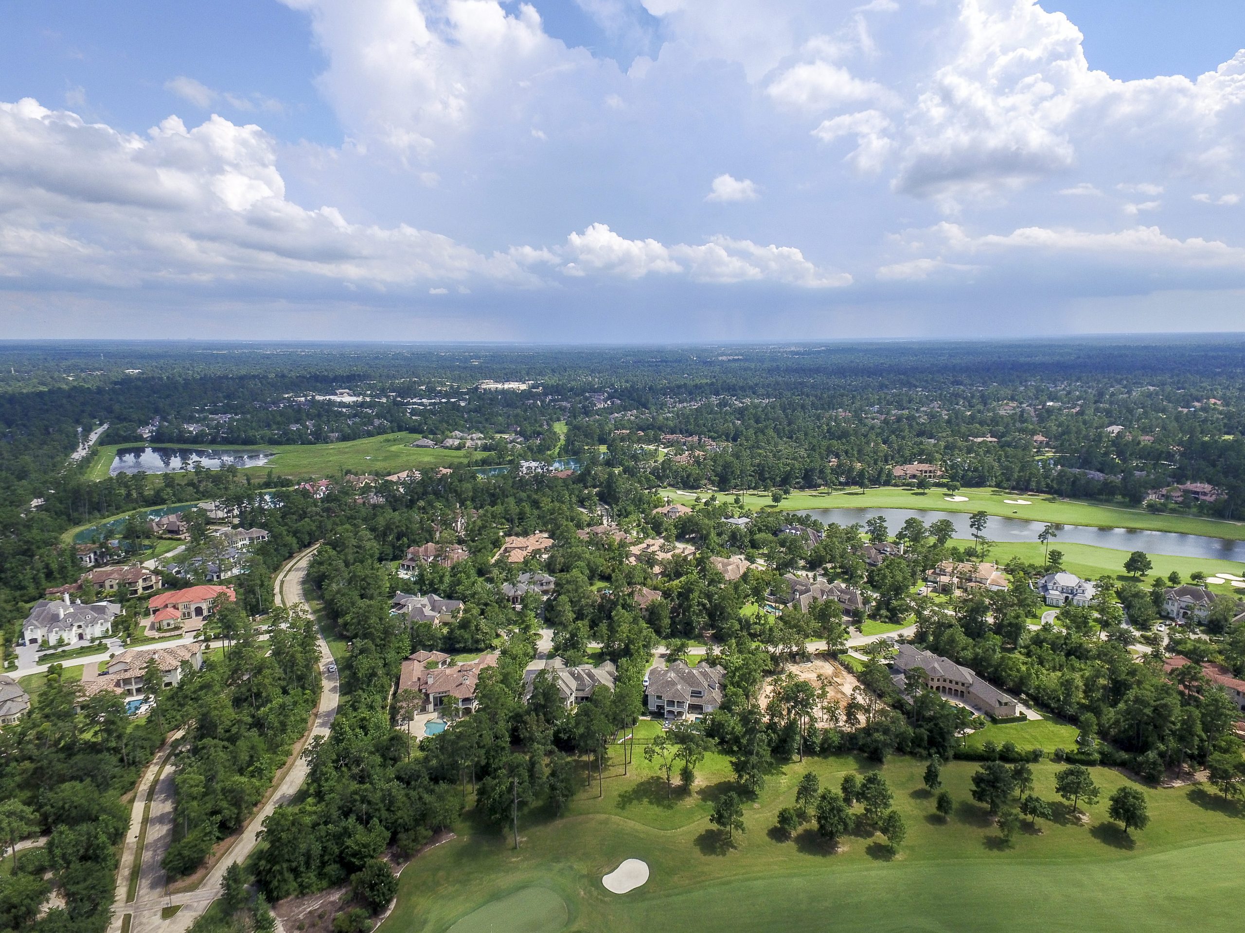 Aerial,View,From,The,Woodlands,In,Texas,,Usa