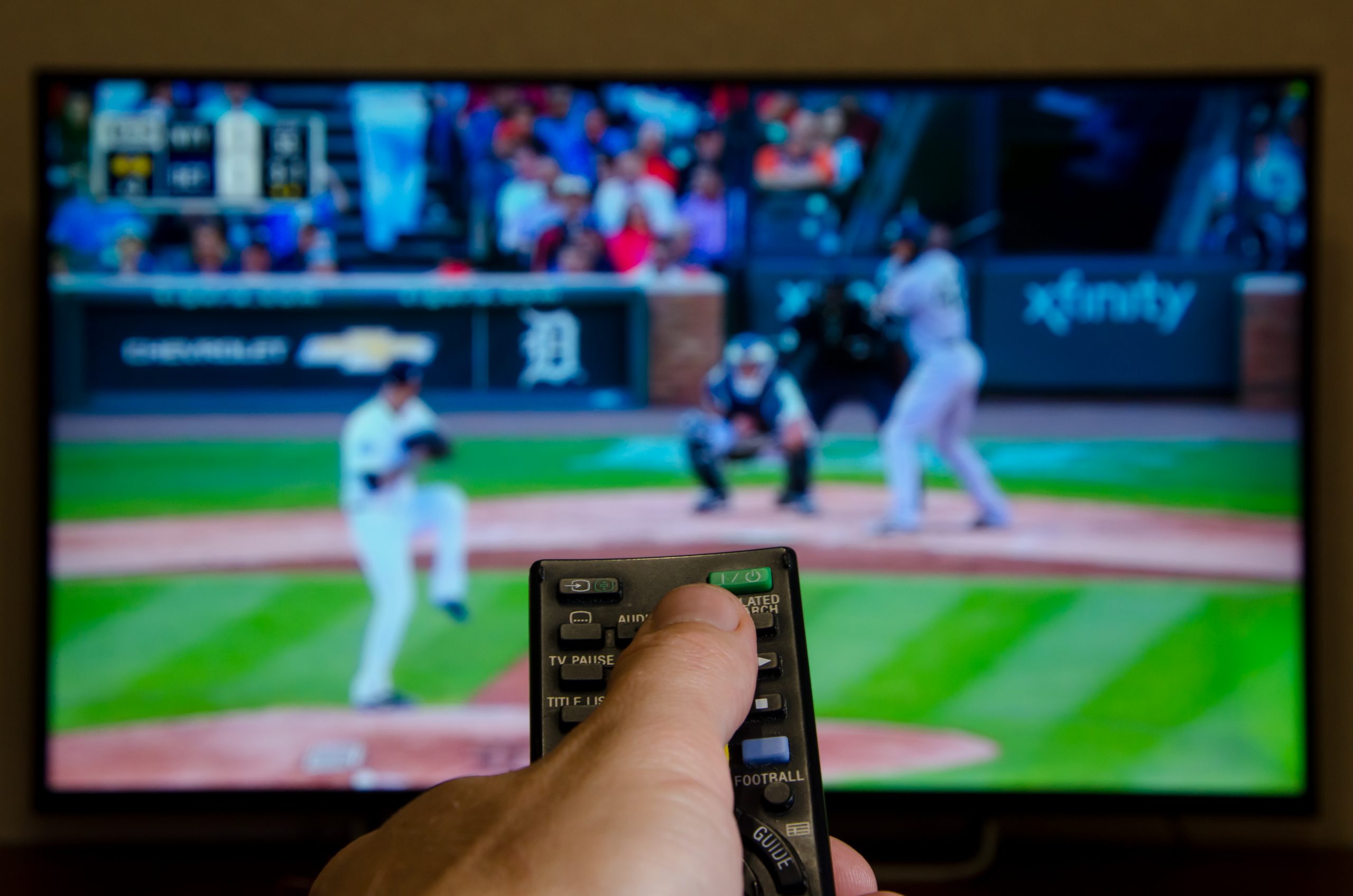 Kiev,,Ukraine-,June,5,,2018:,Man,Watching,Major,League,Baseball