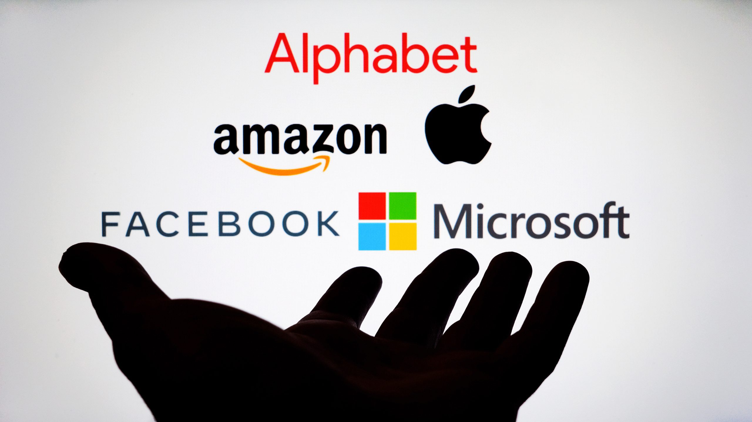 Big,Five,Companies.,Big,Tech,Company,Logos:,Alphabet,,Amazon,,Apple,