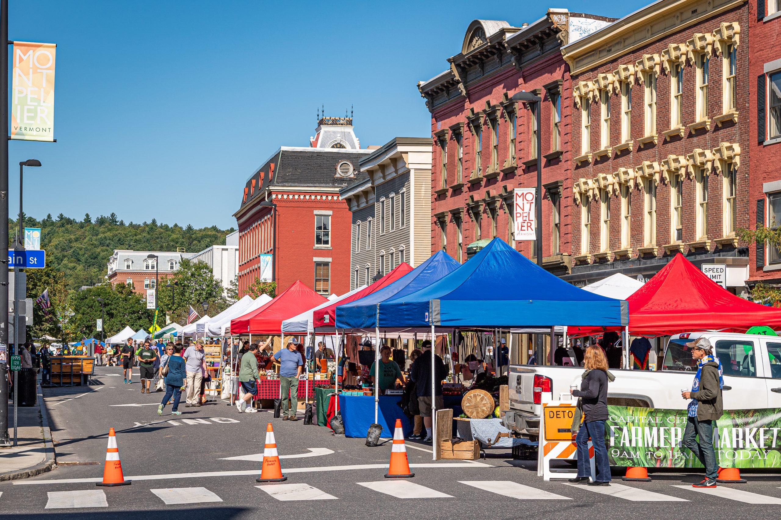 Summer,Farmers,Market,At,State,St.,And,Main,In,Montpelier,